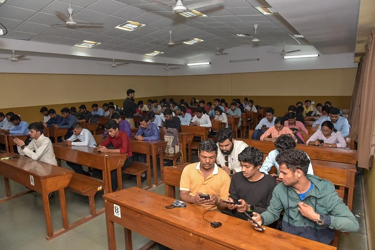 Students in a classroom at GEC Engineering College